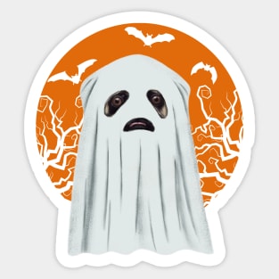 Funny Ghost Pug Sticker